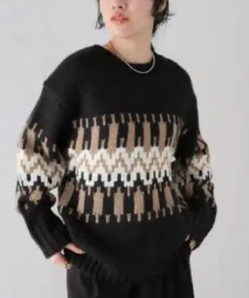 저널 스탠다드 빅 자카드 풀 오버