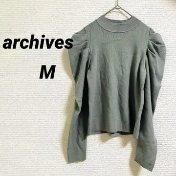 [ 아카이브 ] 니트 긴팔 스웨터 프릴 피스타치오 M 성인 페미닌