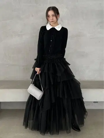 [snidel] 튤 볼륨 스커트