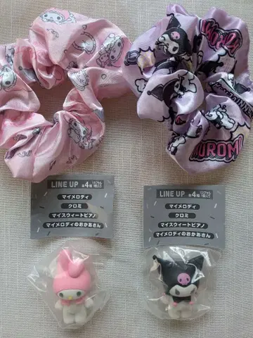 마이멜로디 쿠로미 스크런치 & 피규어 세트 새상품