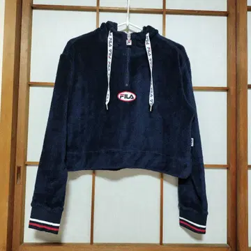 FILA x CECIL McBEE 네이비 보아 후드티