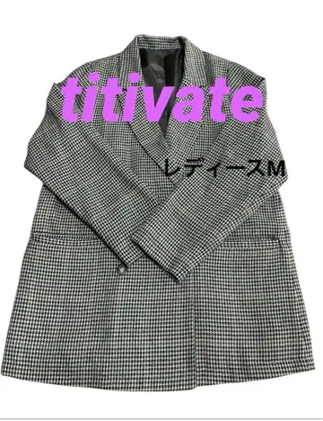 [ titivate ] 테일러드 자켓 하운드투스 체크 패턴