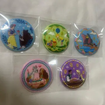 디즈니 자수 캔뱃지 5세트