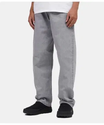 시오타 와이드 테이퍼드 데님 30인치 라이트 그레이