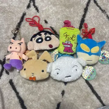 짱구는 못말려 봉제 인형 넥 파우치 6개 세트!