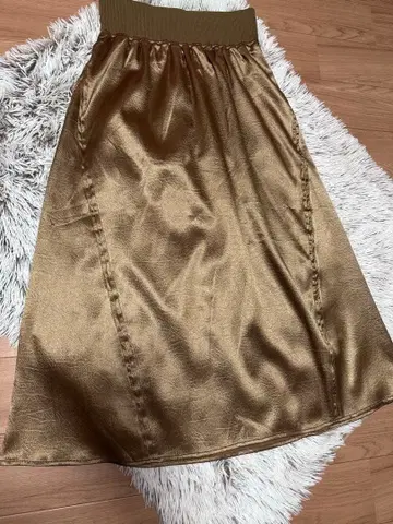 FURRY 가죽풍 롱 스커트