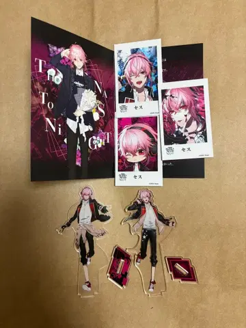 타나토스 나이트 아크릴 스탠드 메시지 카드 폴라로이드 세트