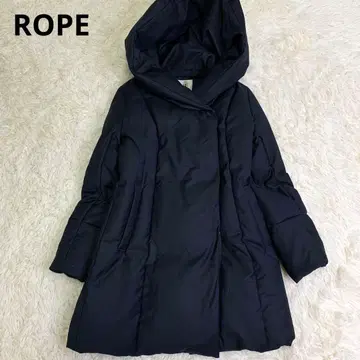 ROPE 로페 다운 코트 숄카라 후디 네이비