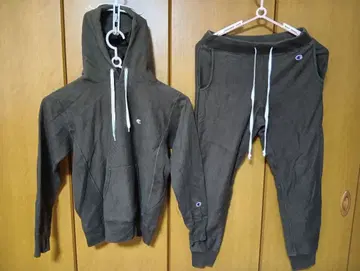 Champion 다크 브라운 후드티와 팬츠 세트