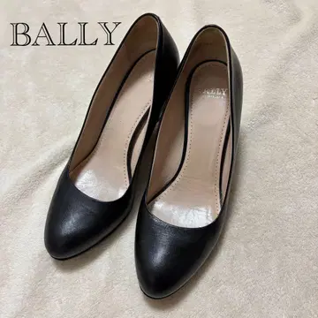 BALLY 가죽 펌프스 블랙 중간 힐