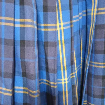 어반 리서치 체크 무늬 플리츠 롱 스커트