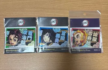 귀멸의 칼날 홀로그램 캔뱃지 탄지로 기유 렌고쿠