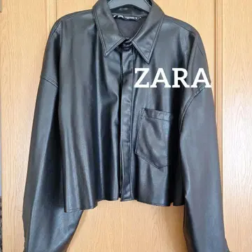ZARA 블랙 가죽 자켓 XL