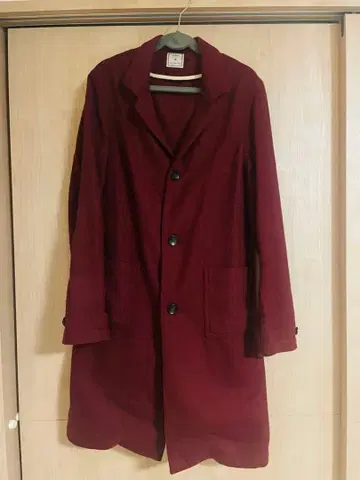 DOORS 버건디 롱 코트