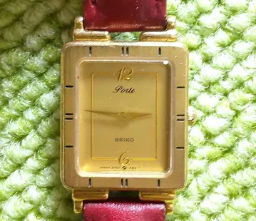 [ 가동품 레어 ] SEIKO Porte 여성용 손목시계 쿼츠 골드 컬러