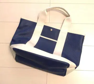 TOPKAPI 탑카피 스코치 그레인 A4 토트백 L 네이비