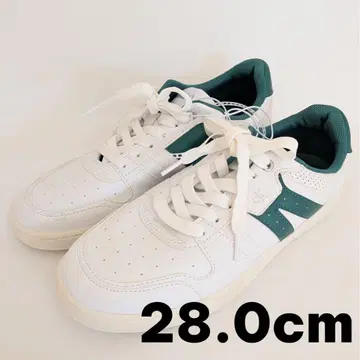 캘빈클라인 스니커즈 화이트 그린 CK 로고 원 포인트 28.0cm