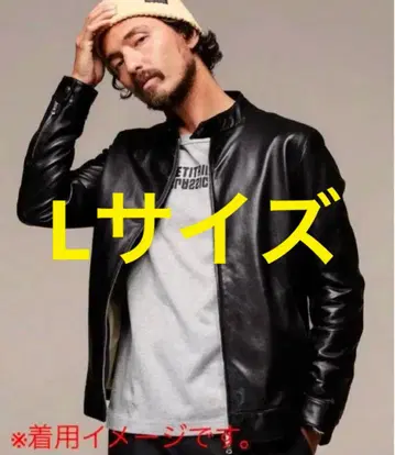 L 사이즈 NANO UNIVERSE 양가죽 램 가죽 명작 싱글 라이더