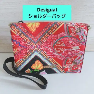 데시구알 Desigual 숄더백 레드 올 패턴