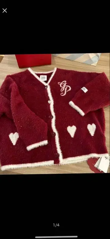 GP 와인 레드 룸웨어 하트 모티브