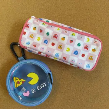 남코 팩맨 파우치 2개 세트 PAC-MAN 레어 레트로 게임 희귀