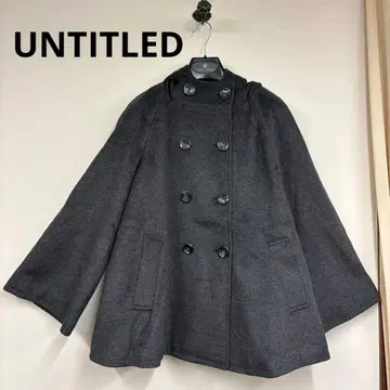 언타이틀 새상품급 케이프 코트 판초 코트 A라인 후드 부착 미들 기장