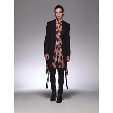 kiryuyrik 롱 테일러드 자켓 블랙