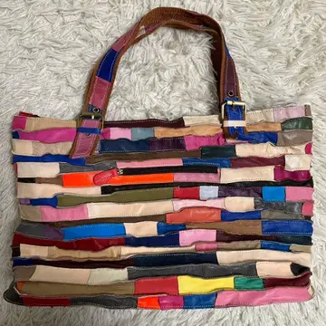 [ Estacion ] 에스타시온 토트백 가죽 패치워크