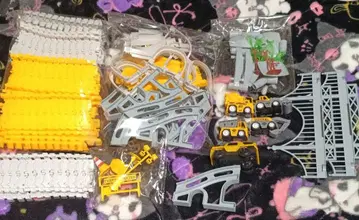 미니카 도로 부품 세트 건설 기계 포함