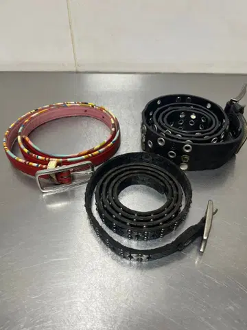 폴스미스 벨트 스터드 장식 가죽 벨트 3개 세트