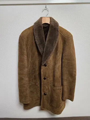 Schott 무스탕 천연 가죽 코트 사이즈 42 made in USA