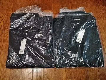 2장 세트 미개봉 새상품 GU 트윌 셔츠 XXL 블랙 다크 그린