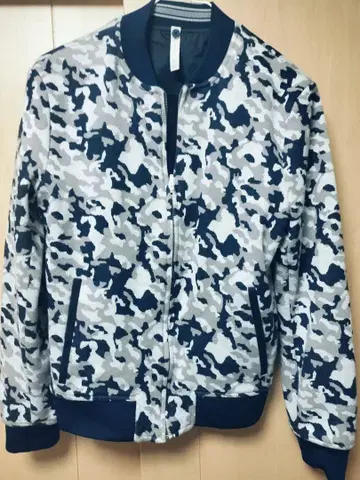 ZARA MEN 니트 카모 패턴 봄버 자켓