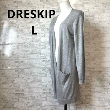 [DRESKIP 드레스킵] 그레이 V넥 긴팔 가디건 L