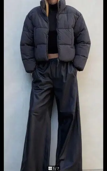 H&M 숏 기장 다운