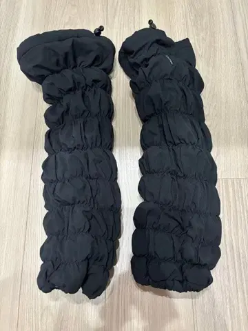 LOUVREDO 레그 워머 레비 롱 블랙 블랙 복원 워머