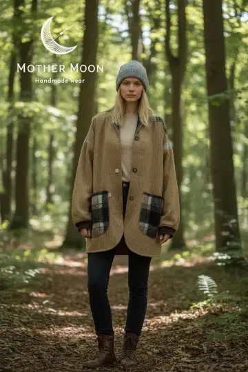 핸드메이드 handmade 스트라이프 울 가운 가디건