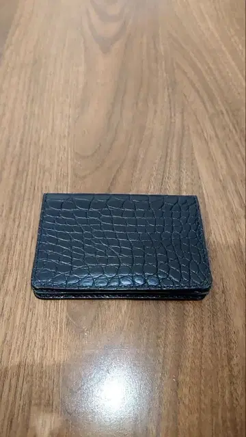 JEAN ROUSSEAU 블랙 가죽 명함지갑 엠보