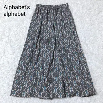 알파벳 알파벳 롱 스커트 F 안감 있음 성숙 캐주얼