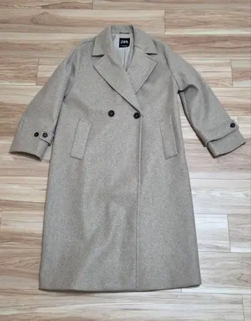 ZARA 체스터 롱 코트 베이지