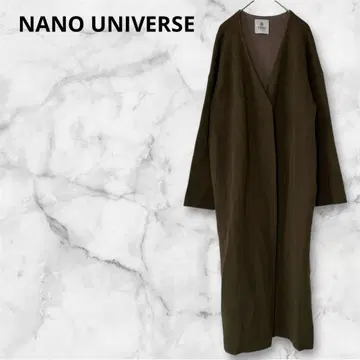 나노 유니버스 니트 다운 가디건 롱 코트 겉옷 카키