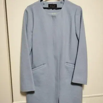 SOUP 라이트 블루 롱 코트