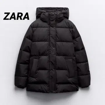 ZARA 새상품급 후디드 퀼팅 코트