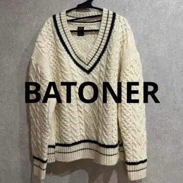 울 알파카 칠드런 스웨터 / BATONER V넥