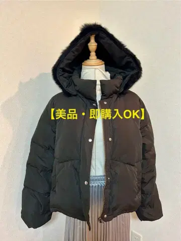 [ 새상품급 ] VICKY 비키 다운 자켓 블랙 퍼 포함 M