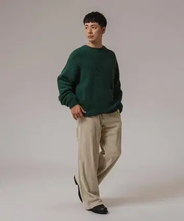 [ 24시간 이내 발송 ] 에디피스 알파카 믹스 크루넥 니트