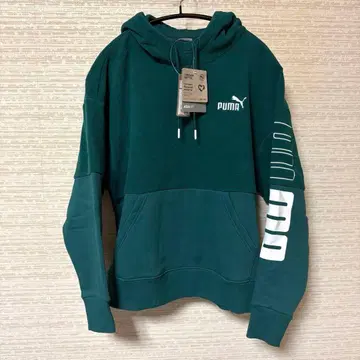 푸마 플리스 x 트레이닝복 원단 절개 후드티 M