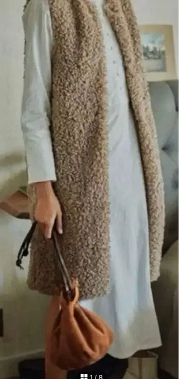 컨디션 최상 프릭스스토어 Freada 보아 롱 퍼 베스트 F