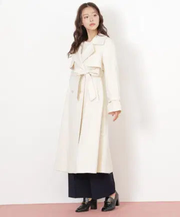 [ 택 포함 새상품 ] JILLSTUART 울 레이디 트렌치코트 아이보리