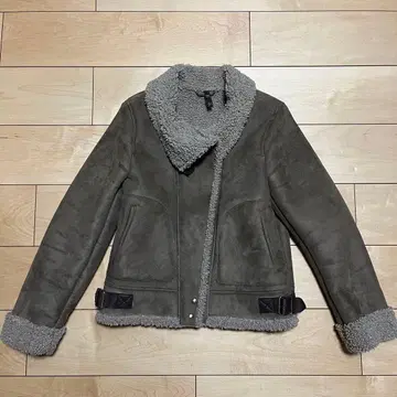 새상품급 ZARA 라이더스 보아 자켓 브라운 계열 XS